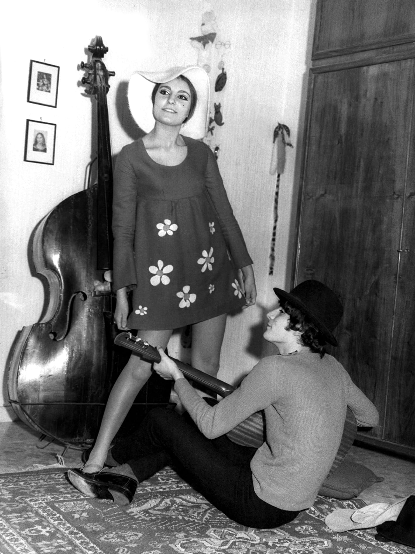 young loredana bertè with a young renato zero